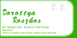 dorottya roszkos business card